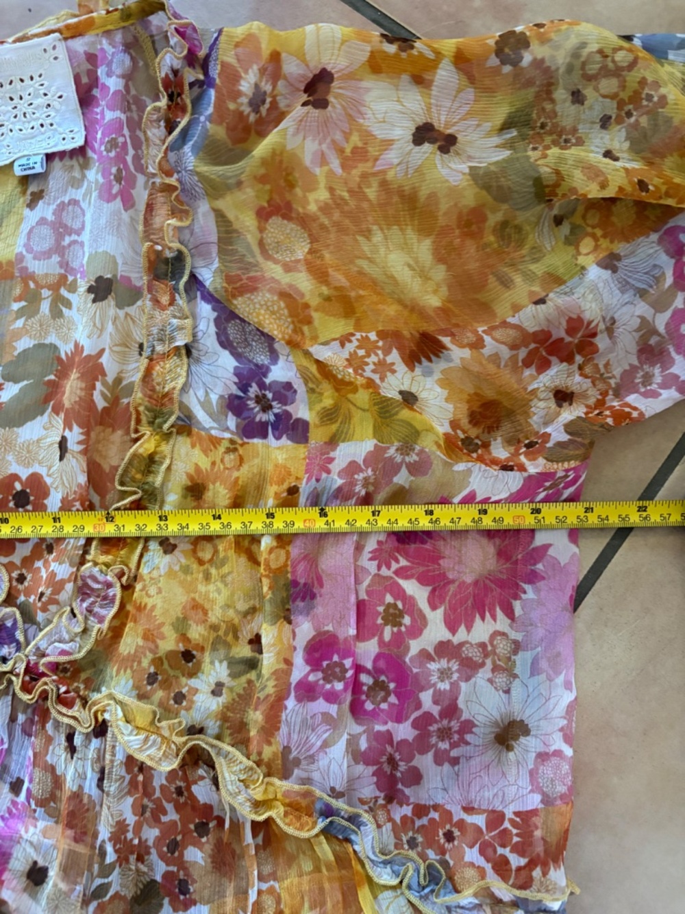 JOHNNY WAS Silk Tiered Floral Renee Mini Dress Size S $395 - Picture 7 of 7